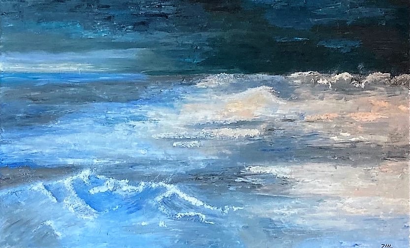 Zeina Mousalli_Storm - 2022 - 240x150cm - huile sur toile de lin